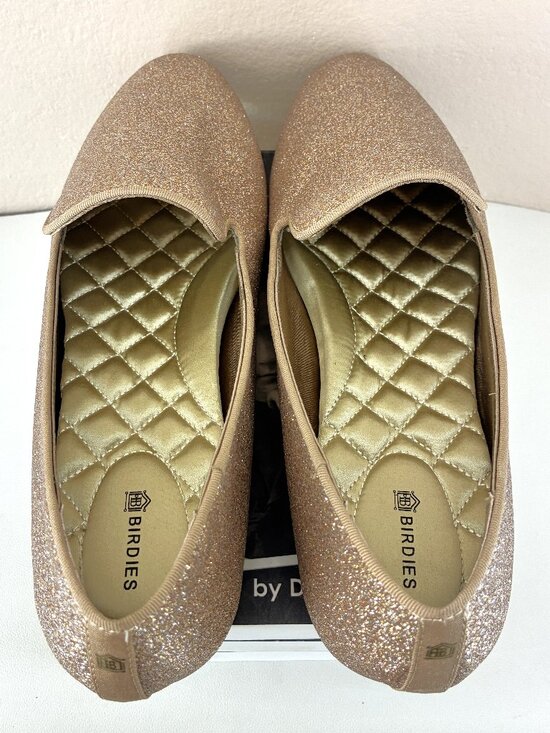 BIRDIES "The Starling" Gold Dust Glitter Loafers   ✨  size 11 - Picture 4 of 16